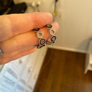 Coach sterling silver hoops